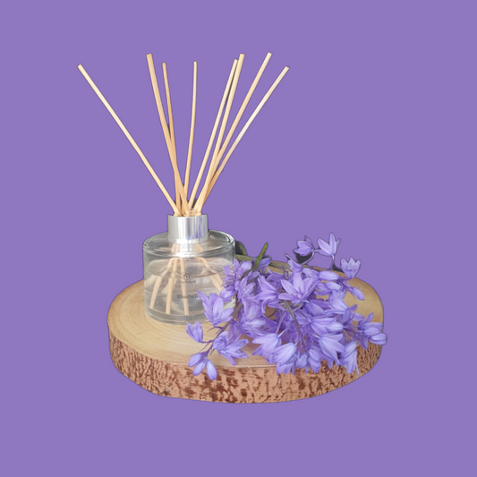 Bluebell Reed Diffuser with bunch of lovely fresh Bluebells