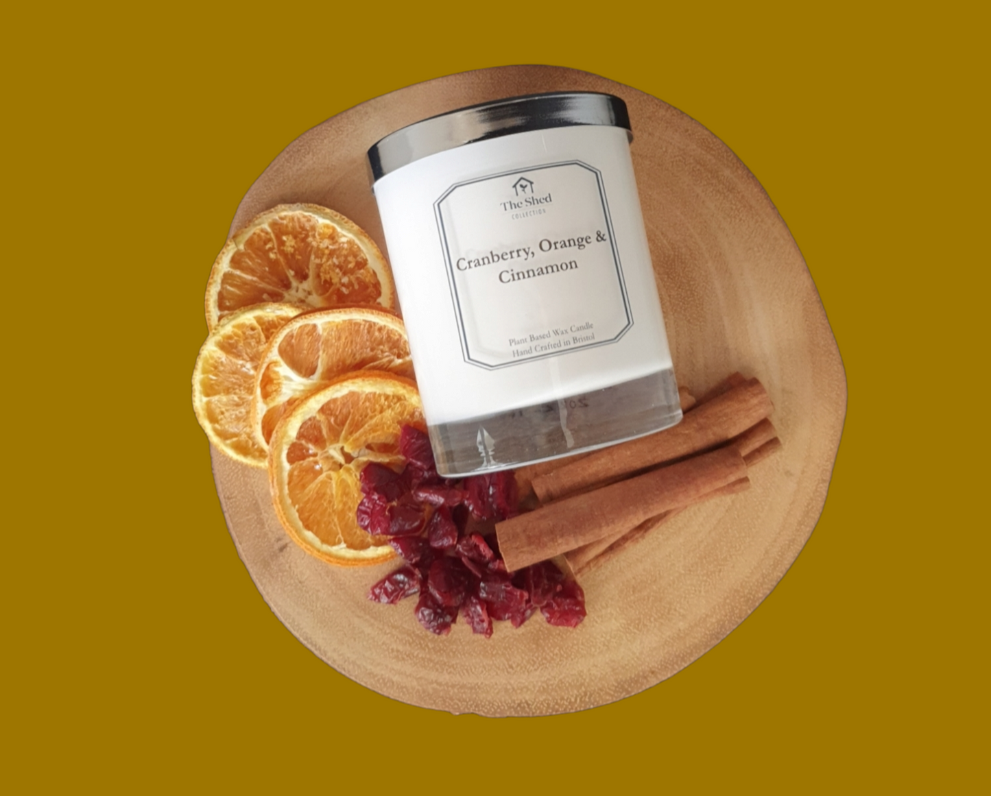 Cranberry, Orange & Cinnamon Hand Crafted Candle (200g)